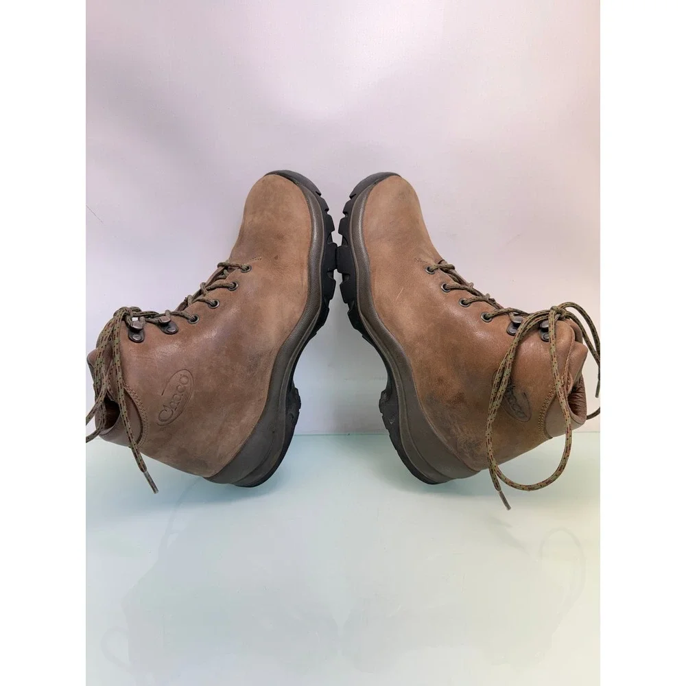 Chaco Hiking Boots Mens 8.5 Brown Vintage Steel Toe Made in Italy Gorpcore